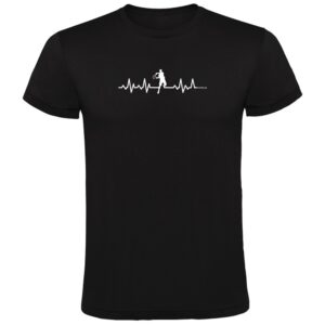 Kruskis Tennis Heartbeat Short Sleeve T-shirt Negro XL Hombre