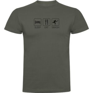 Kruskis Sleep Eat And Smash Short Sleeve T-shirt Verde S Hombre