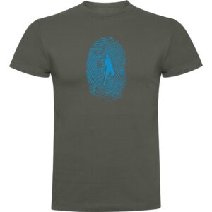 Kruskis Tennis Fingerprint Short Sleeve T-shirt Verde S Hombre