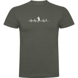 Kruskis Tennis Heartbeat Short Sleeve T-shirt Verde 2XL Hombre