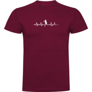 Kruskis Tennis Heartbeat Short Sleeve T-shirt Rojo L Hombre