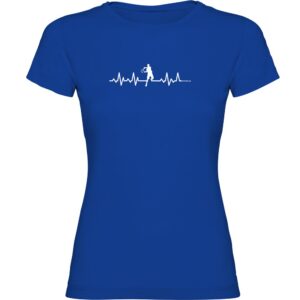 Kruskis Tennis Heartbeat Short Sleeve T-shirt Azul XL Mujer