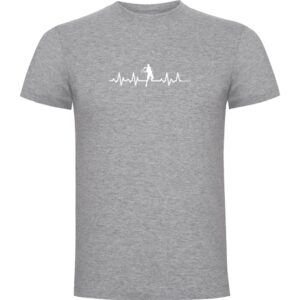 Kruskis Tennis Heartbeat Short Sleeve T-shirt Gris 2XL Hombre