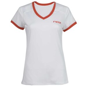 Nox Team Logo Short Sleeve T-shirt Rojo,Blanco S Mujer