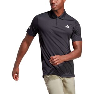 Adidas Club 3 Stripes Short Sleeve Polo Negro L Hombre