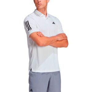 Adidas Club 3 Stripes Short Sleeve Polo Blanco S Hombre