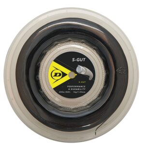 Dunlop S Gut 200 M Tennis Reel String Negro 1.25 mm