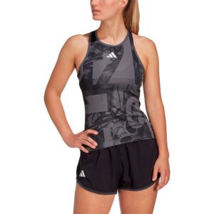 Adidas Club Graphic Sleeveless T-shirt Gris L Mujer