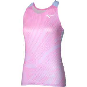 Mizuno Charge Printed Sleeveless T-shirt Rosa XL Mujer