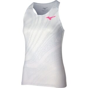 Mizuno Charge Printed Sleeveless T-shirt Blanco S Mujer