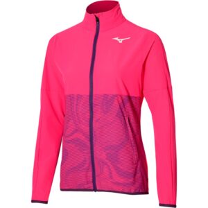 Mizuno Charge Printed Tracksuit Jacket Rosa L Mujer