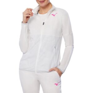 Mizuno Charge Printed Tracksuit Jacket Blanco S Mujer