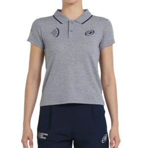 Bullpadel Exilo Short Sleeve Polo Gris M Mujer
