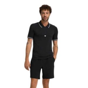 Wilson Player Seamless Long Sleeve Polo Negro XL Hombre