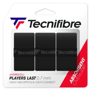 Tecnifibre Players Last Overgrip 12 Units Negro