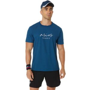 Asics Classic Graphic Short Sleeve T-shirt Azul M Hombre