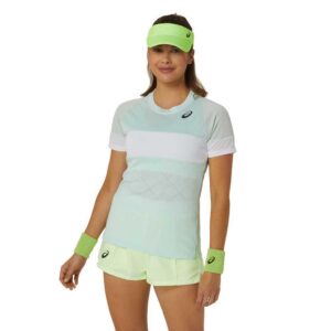 Asics Game Short Sleeve T-shirt Verde XS Mujer