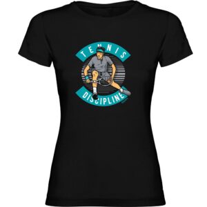 Kruskis Tennis Discipline Short Sleeve T-shirt Negro S Mujer