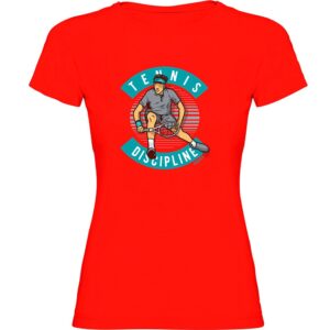 Kruskis Tennis Discipline Short Sleeve T-shirt Rojo 2XL Mujer